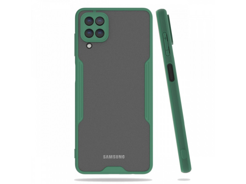Newface Samsung Galaxy M32 Kılıf Platin Silikon - Yeşil