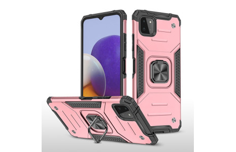 Newface Samsung Galaxy M32 Kılıf Zegna Yüzüklü Silikon Kapak - Rose