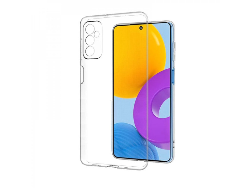 Newface Samsung Galaxy M52 5G Kılıf Deluxe 2mm Şeffaf Silikon - Şeffaf