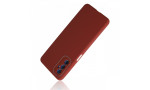 Newface Samsung Galaxy M52 5G Kılıf Glass Kapak - Bordo