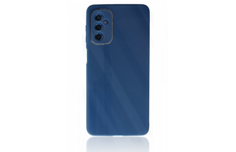 Newface Samsung Galaxy M52 5G Kılıf Glass Kapak - Mavi