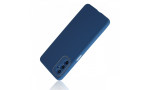 Newface Samsung Galaxy M52 5G Kılıf Glass Kapak - Mavi