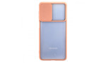 Newface Samsung Galaxy M52 5G Kılıf Palm Buzlu Kamera Sürgülü Silikon - Pembe