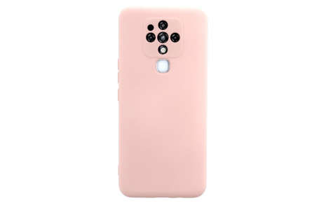 Newface Tecno Camon 16 Kılıf Nano içi Kadife Silikon - Pudra