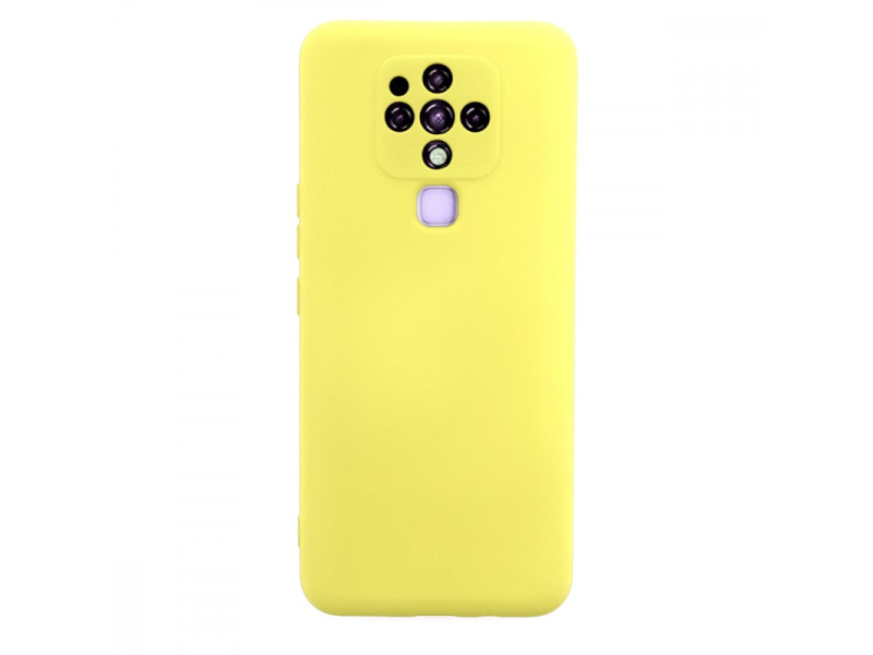 Newface Tecno Camon 16 Kılıf Nano içi Kadife Silikon - Sarı