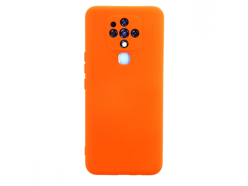 Newface Tecno Camon 16 Kılıf Nano içi Kadife Silikon - Turuncu