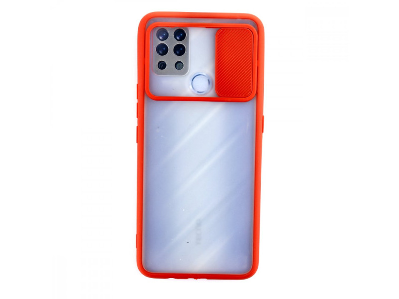 Newface Tecno Pova Kılıf Palm Buzlu Kamera Sürgülü Silikon - Kırmızı