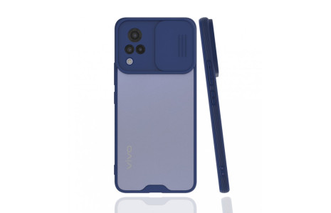 Newface Vivo V21 Kılıf Platin Kamera Koruma Silikon - Lacivert