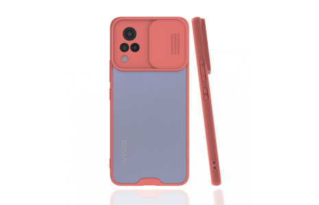 Newface Vivo V21 Kılıf Platin Kamera Koruma Silikon - Pembe