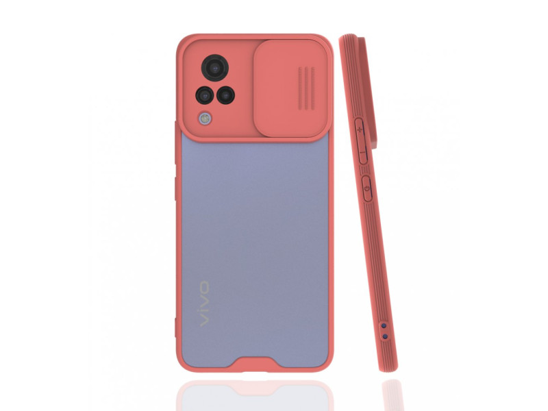Newface Vivo V21 Kılıf Platin Kamera Koruma Silikon - Pembe
