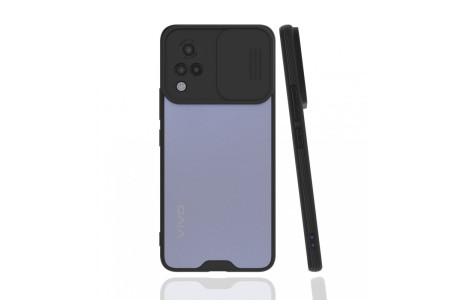 Newface Vivo V21 Kılıf Platin Kamera Koruma Silikon - Siyah