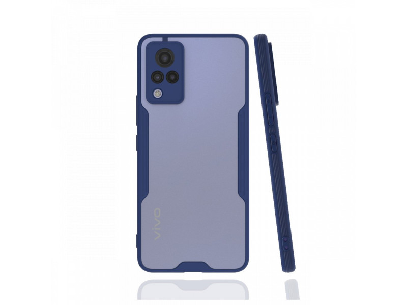 Newface Vivo V21 Kılıf Platin Silikon - Lacivert