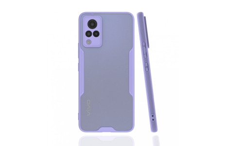 Newface Vivo V21 Kılıf Platin Silikon - Lila