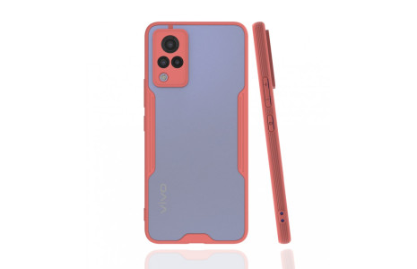 Newface Vivo V21 Kılıf Platin Silikon - Pembe