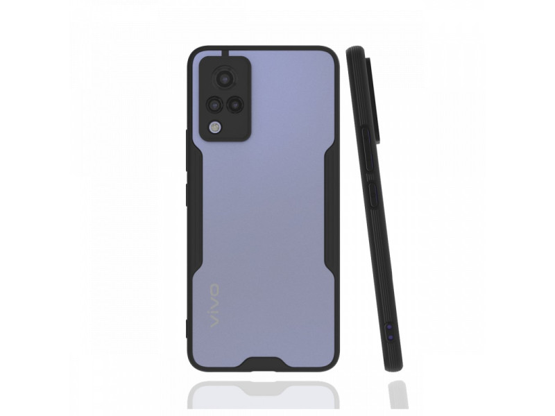 Newface Vivo V21 Kılıf Platin Silikon - Siyah