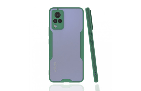 Newface Vivo V21 Kılıf Platin Silikon - Yeşil