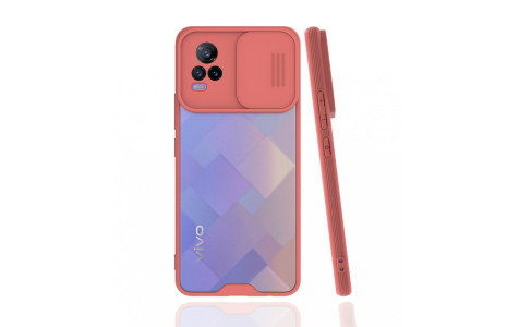 Newface Vivo V21e Kılıf Platin Kamera Koruma Silikon - Pembe