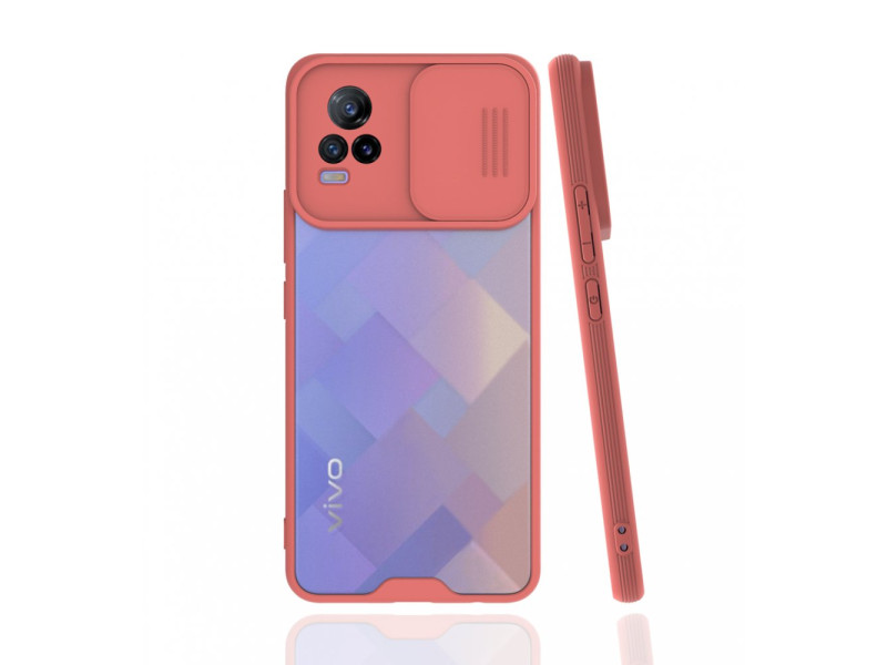 Newface Vivo V21e Kılıf Platin Kamera Koruma Silikon - Pembe