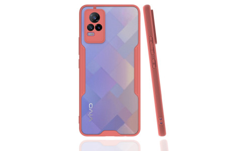 Newface Vivo V21e Kılıf Platin Silikon - Pembe