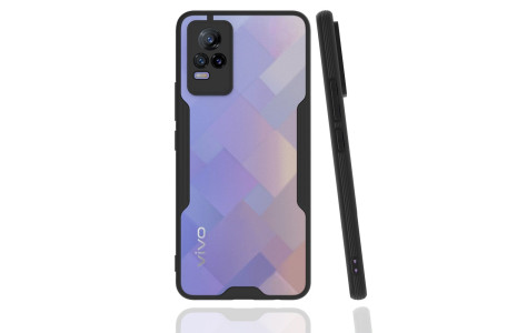 Newface Vivo V21e Kılıf Platin Silikon - Siyah