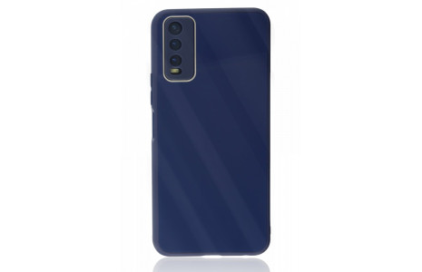 Newface Vivo Y20 Kılıf Glass Kapak - Lacivert