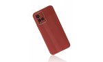 Newface Vivo Y21 Kılıf Glass Kapak - Bordo