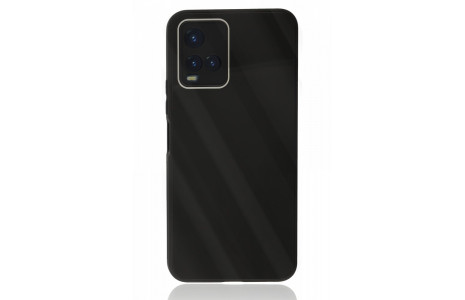 Newface Vivo Y33S Kılıf Glass Kapak - Siyah