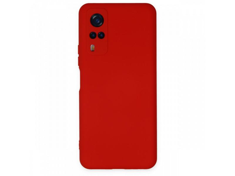 Newface Vivo Y31 2021 Kılıf Nano içi Kadife Silikon - Kırmızı