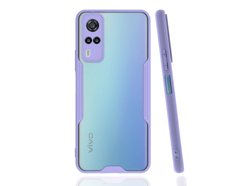 Newface Vivo Y51A Kılıf Platin Silikon - Lila