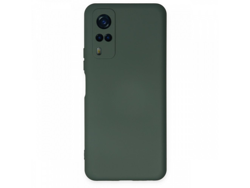 Newface Vivo Y51A Kılıf Nano içi Kadife Silikon - Koyu Yeşil