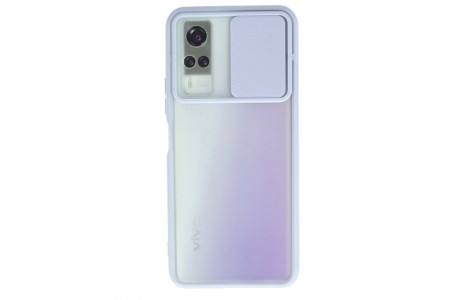 Newface Vivo Y51A Kılıf Palm Buzlu Kamera Sürgülü Silikon - Lila