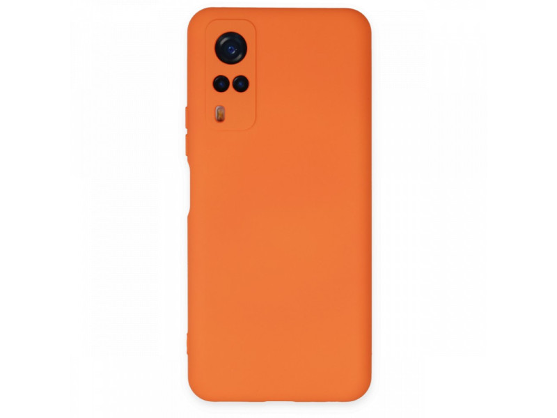 Newface Vivo Y53S Kılıf Nano içi Kadife Silikon - Turuncu