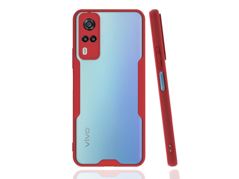 Newface Vivo Y53S Kılıf Platin Silikon - Kırmızı