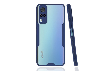 Newface Vivo Y53S Kılıf Platin Silikon - Lacivert