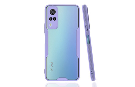 Newface Vivo Y53S Kılıf Platin Silikon - Lila