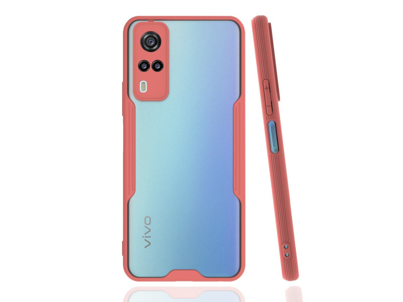 Newface Vivo Y53S Kılıf Platin Silikon - Pembe