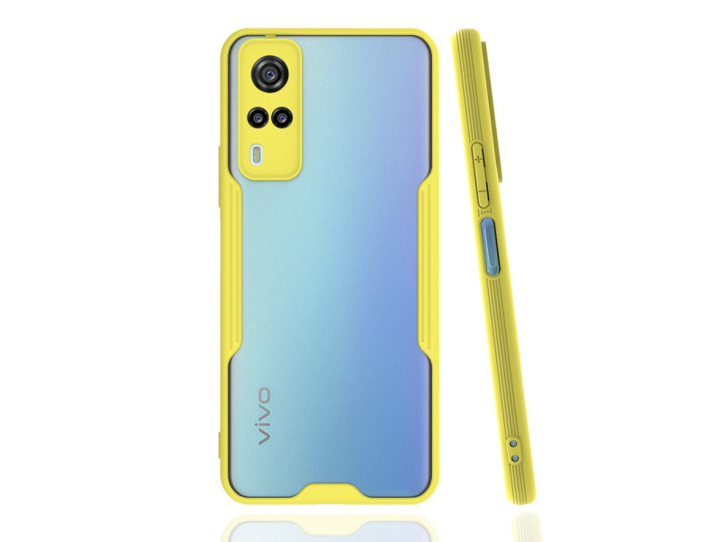 Newface Vivo Y53S Kılıf Platin Silikon - Sarı