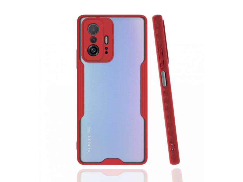 Newface Xiaomi Mi 11T Kılıf Platin Silikon - Kırmızı