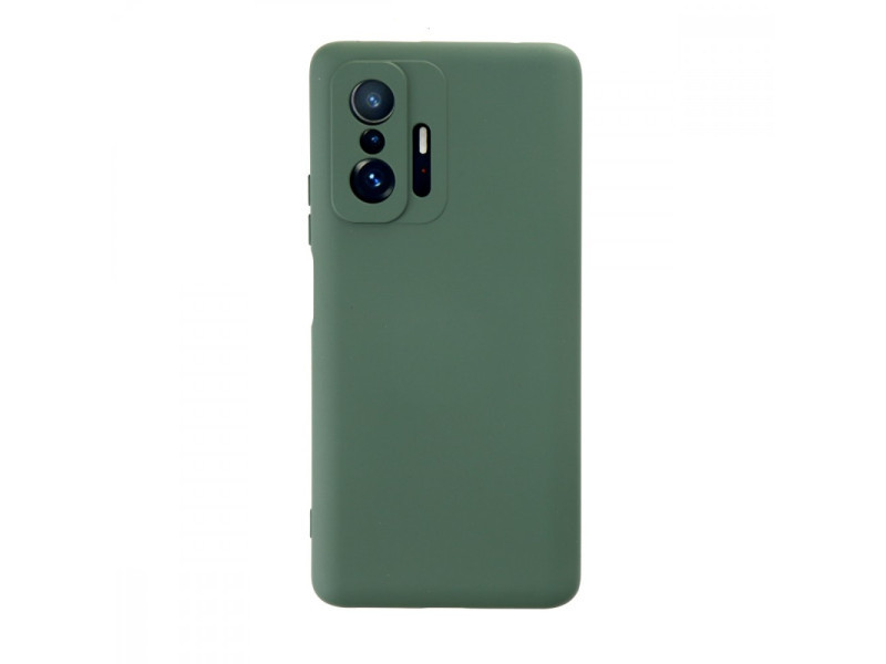 Newface Xiaomi Mi 11T Pro Kılıf Nano içi Kadife Silikon - Koyu Yeşil