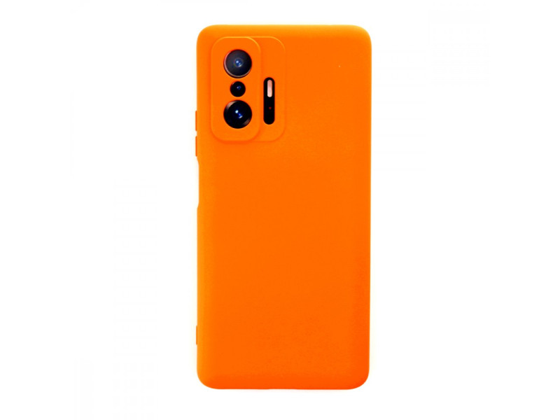 Newface Xiaomi Mi 11T Pro Kılıf Nano içi Kadife Silikon - Turuncu