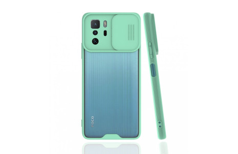 Newface Xiaomi Poco X3 GT Kılıf Platin Kamera Koruma Silikon - Açık Yeşil