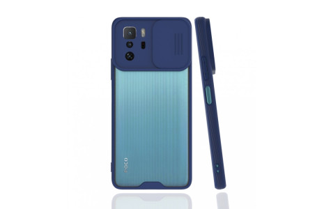 Newface Xiaomi Poco X3 GT Kılıf Platin Kamera Koruma Silikon - Lacivert