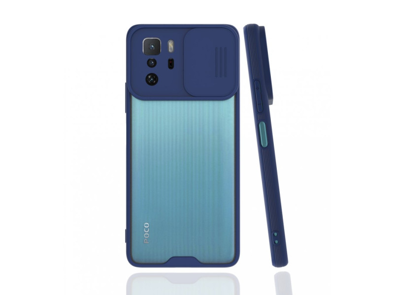 Newface Xiaomi Poco X3 GT Kılıf Platin Kamera Koruma Silikon - Lacivert
