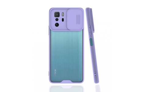 Newface Xiaomi Poco X3 GT Kılıf Platin Kamera Koruma Silikon - Lila
