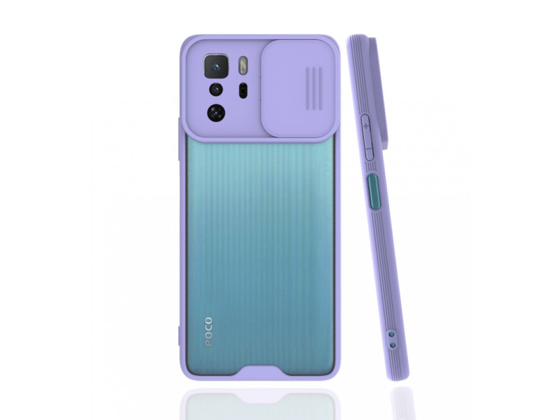 Newface Xiaomi Poco X3 GT Kılıf Platin Kamera Koruma Silikon - Lila