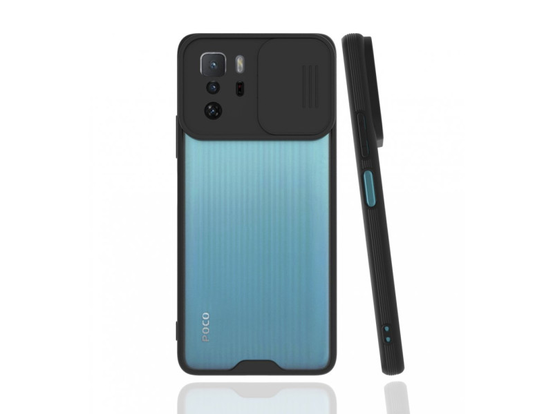 Newface Xiaomi Poco X3 GT Kılıf Platin Kamera Koruma Silikon - Siyah