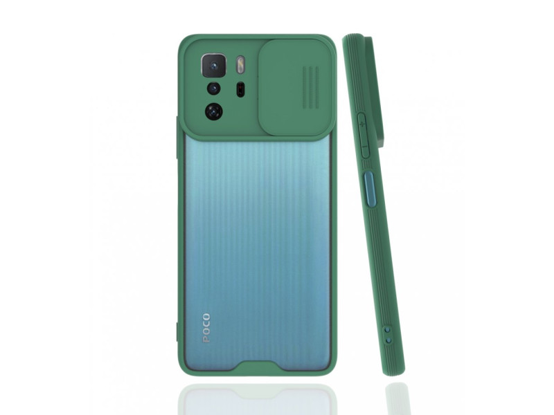 Newface Xiaomi Poco X3 GT Kılıf Platin Kamera Koruma Silikon - Yeşil