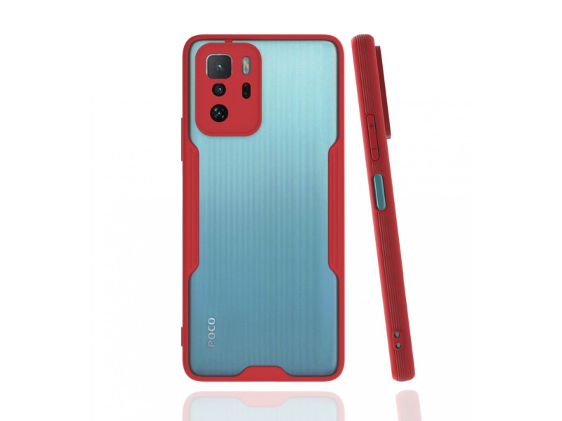 Newface Xiaomi Poco X3 GT Kılıf Platin Silikon - Kırmızı