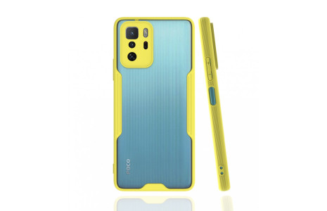 Newface Xiaomi Poco X3 GT Kılıf Platin Silikon - Sarı