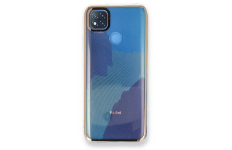 Newface Xiaomi Redmi 9C Kılıf Çiçekli Silikon - Buz Mavi